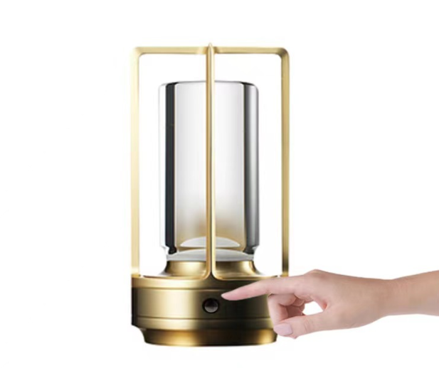 Lampe Table Alu Vintage LED - Ambiance Salle à Manger - USB Tactile - Bar Campin