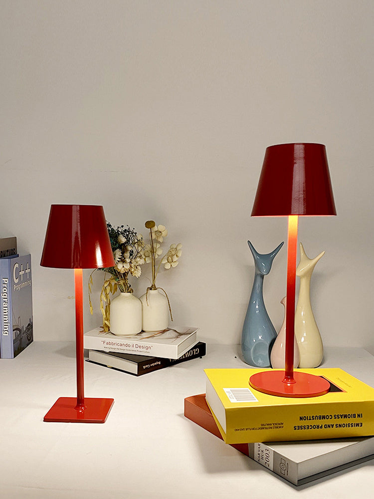 Lampe Table Métal Haut Pied LED - Style Américain Nordique - Hôtel Bar - USB Protection Yeux
