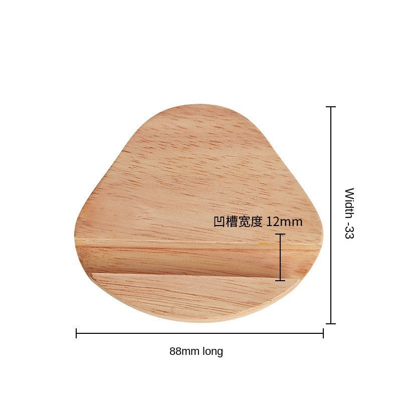 Support Casque Bois Noyer Massif - Vrai Bois - Présentoir Casque