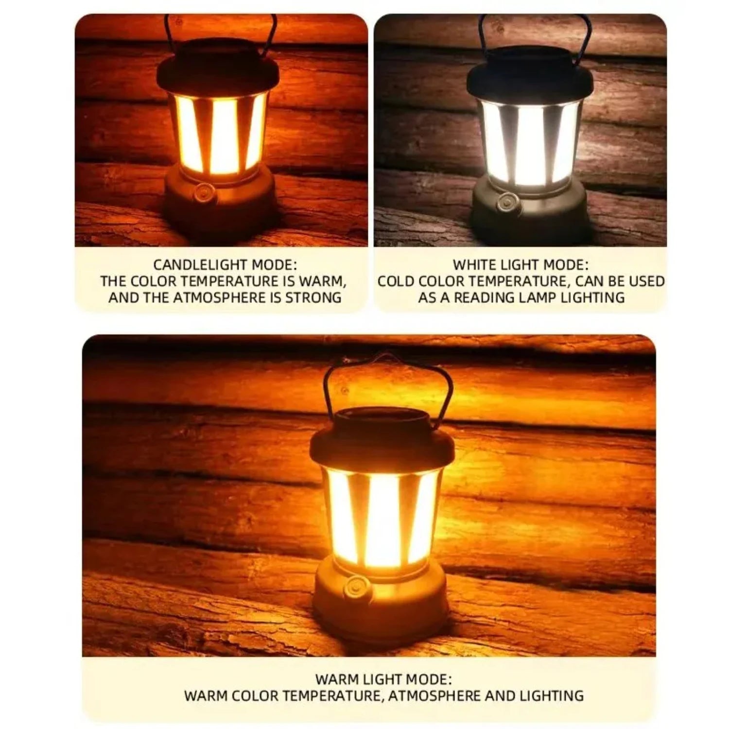 Lampe Camping Solaire LED Rechargeable - Multifonction - Ambiance Tente