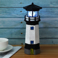 Phare Rotatif Solaire Résine - Déco Jardin Extérieur