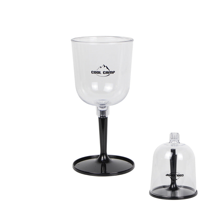 Verre à Vin Camping Incassable - Plastique Détachable - Champagne Portable