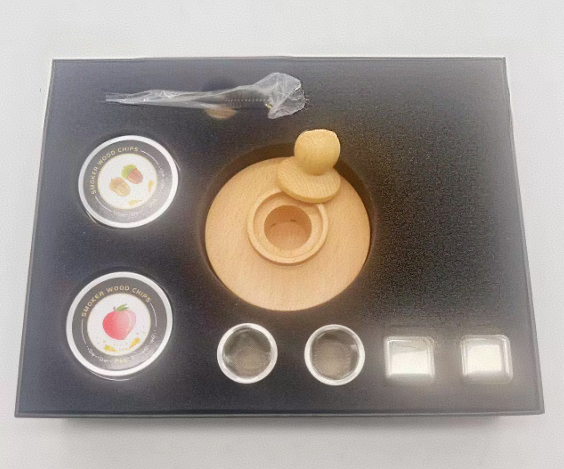 Fumoir Tonneau Vin Bois Massif - Whisky Assaisonnement - Set Bar Fumé