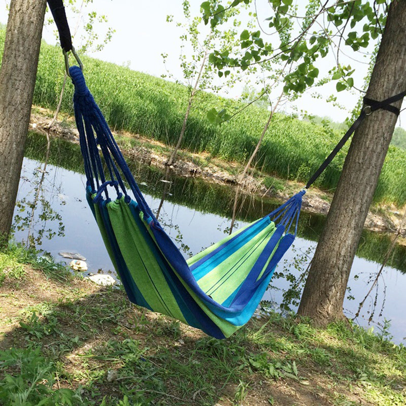Hamac Toile Simple 280x80cm - Pliant Portable - Camping Extérieur
