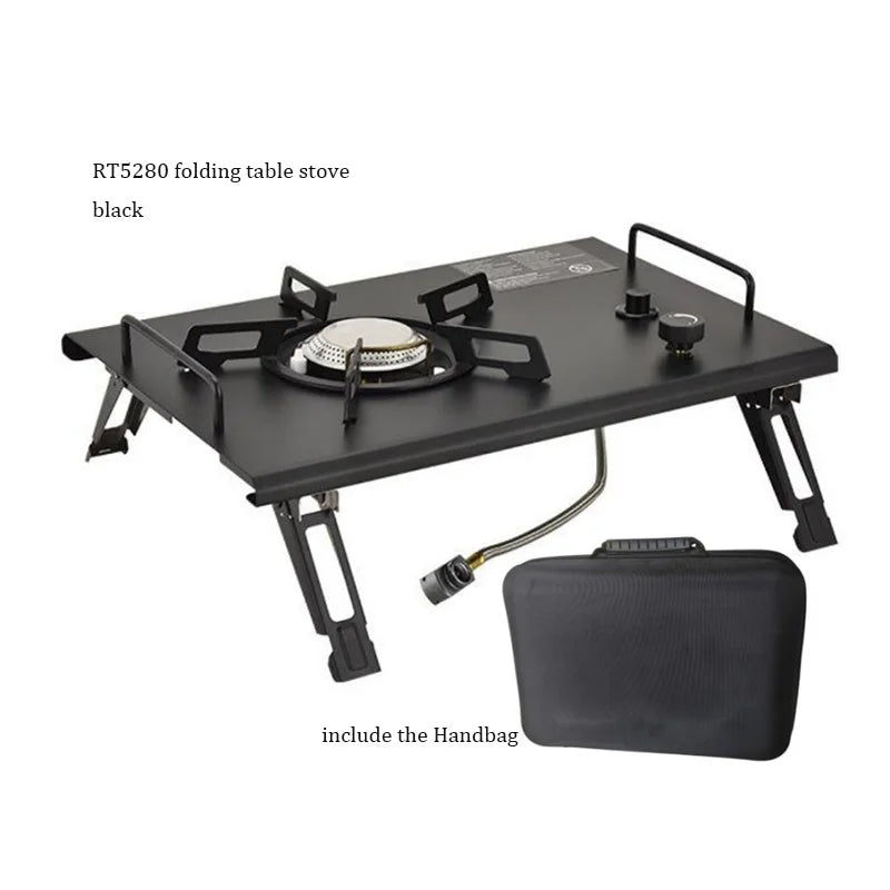 Réchaud Gaz Table Pliant IGT 4000W Inox - Camping Pique-nique Bureau