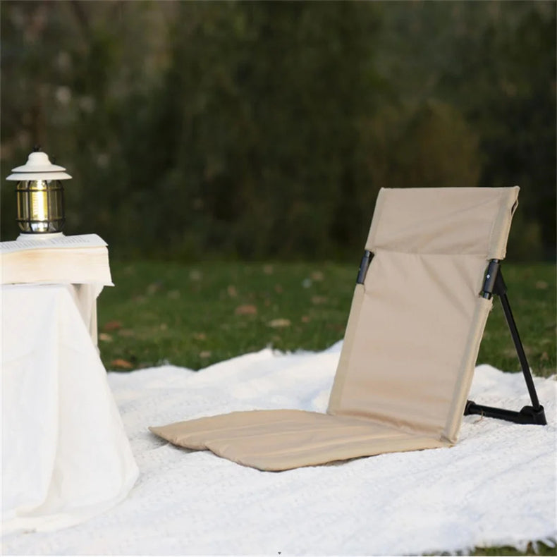 Chaise Camping Pliante Paresseuse avec Coussin Dossier - Jardin Plage