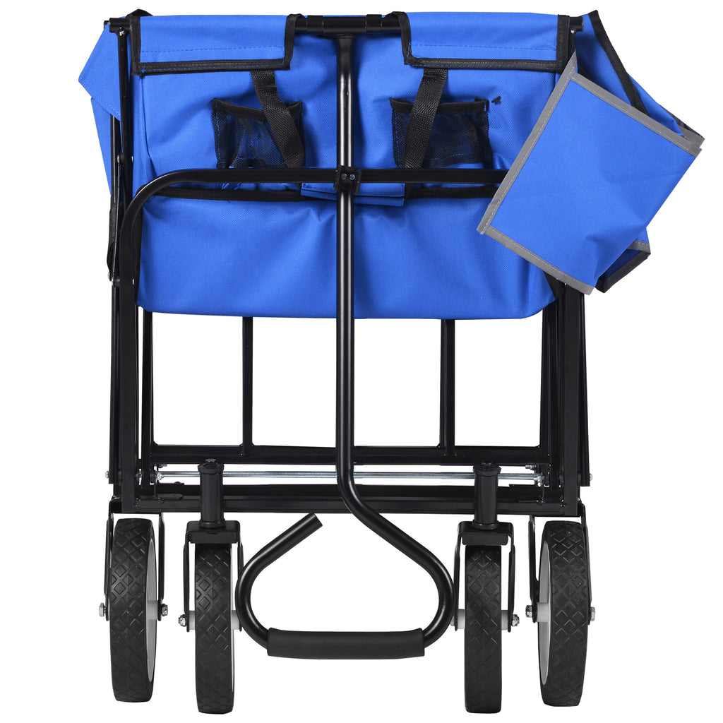 Chariot Pliant Jardin Courses Plage - Bleu - Wagon