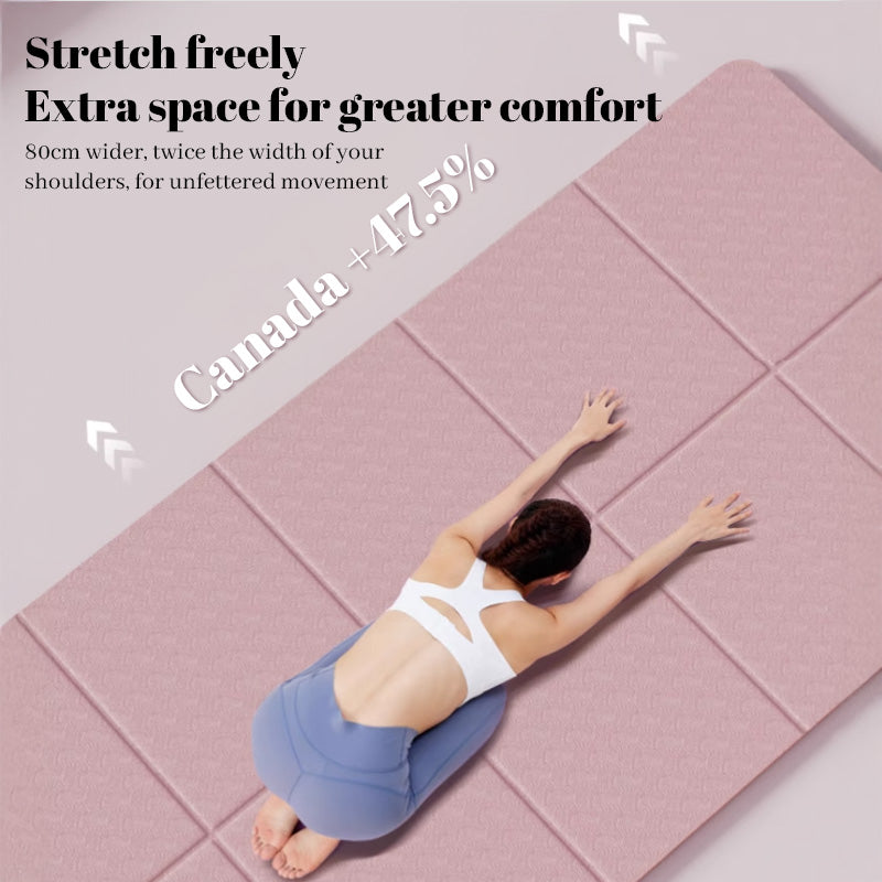 Tapis Yoga TPE Écologique Pliable - Double Face Antidérapant - Voyage Pilates