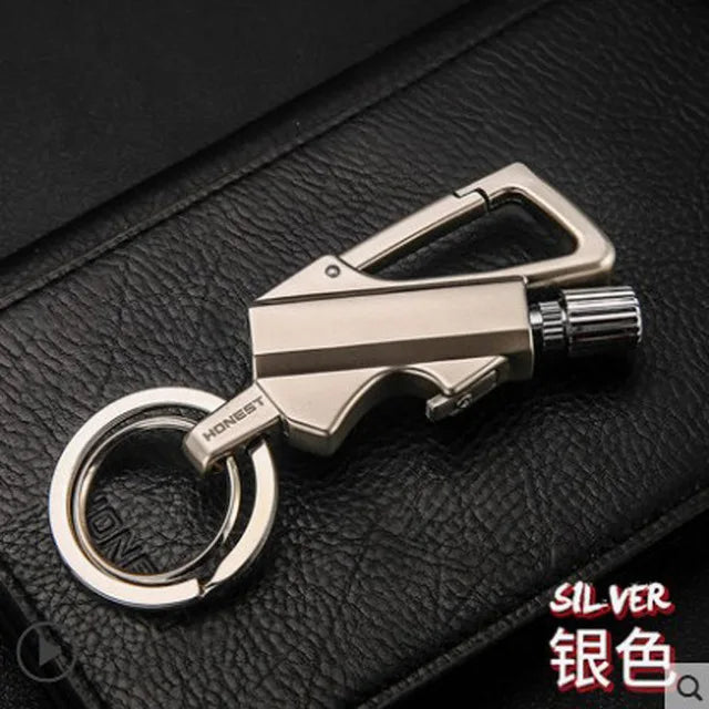 Allumette Permanente Mousqueton - Briquet Étanche Survie - Porte-Clés Silex