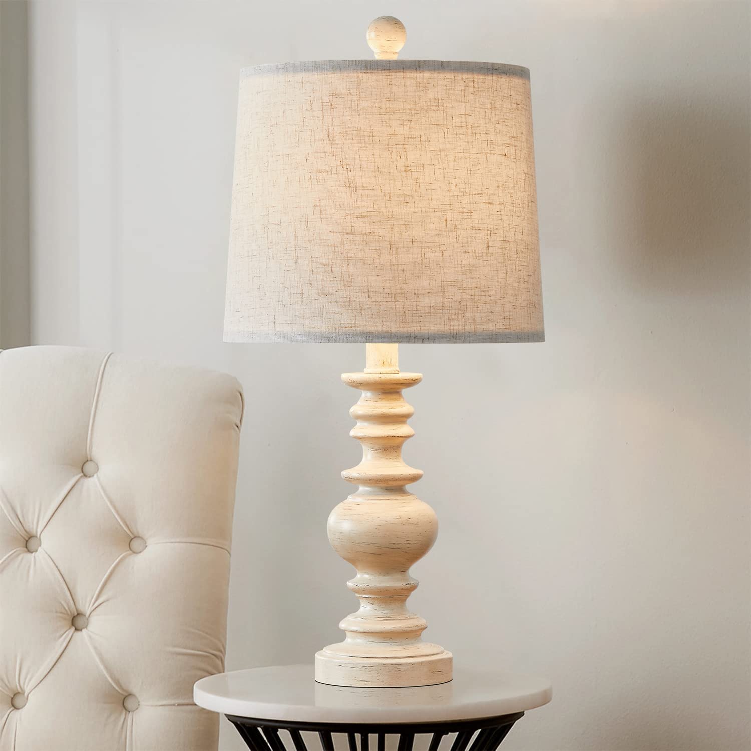 Lampe Table Bois Rétro - Déco Chambre - Chevet Vintage