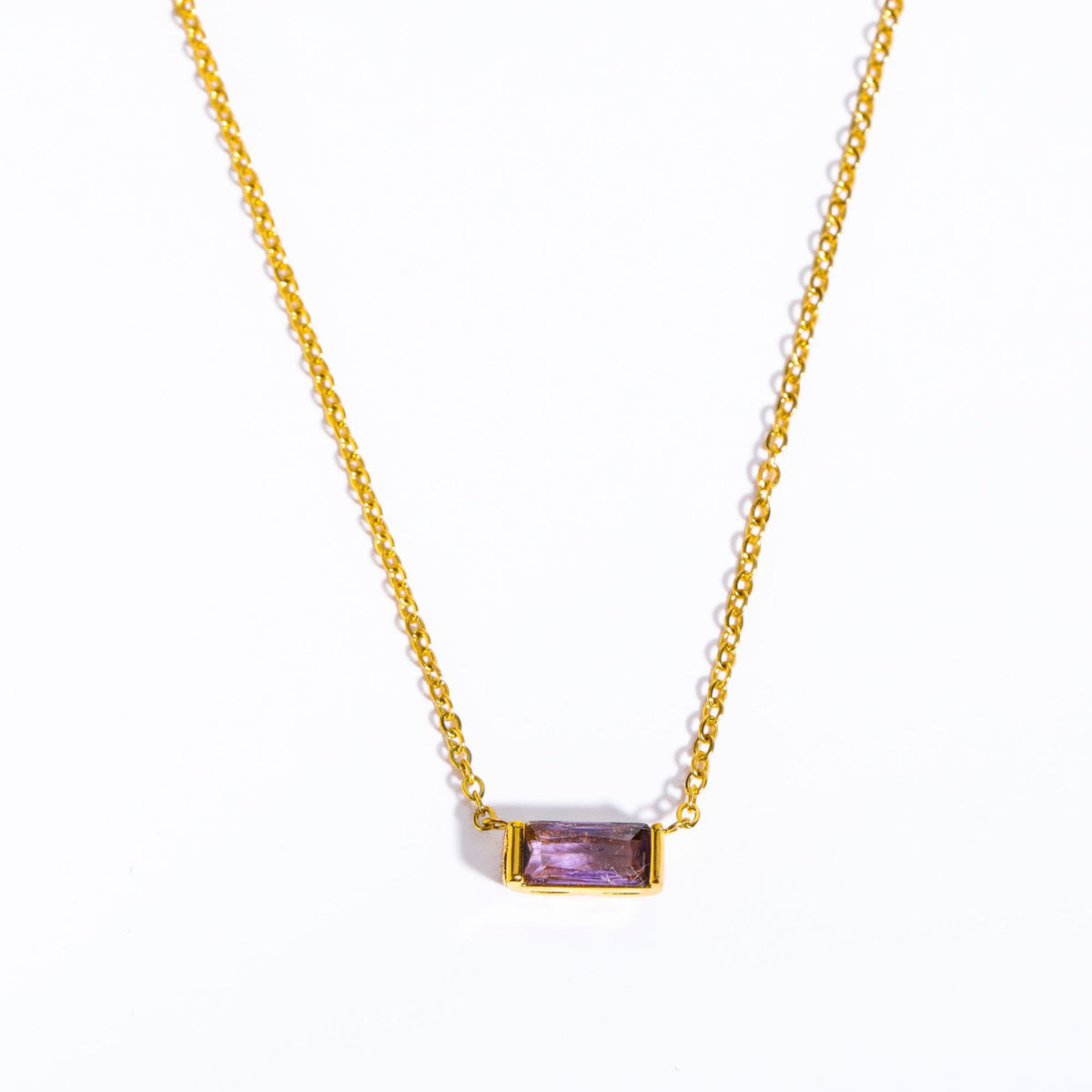 Collier avec pierre de naissance en zircon – 12 mois au choix