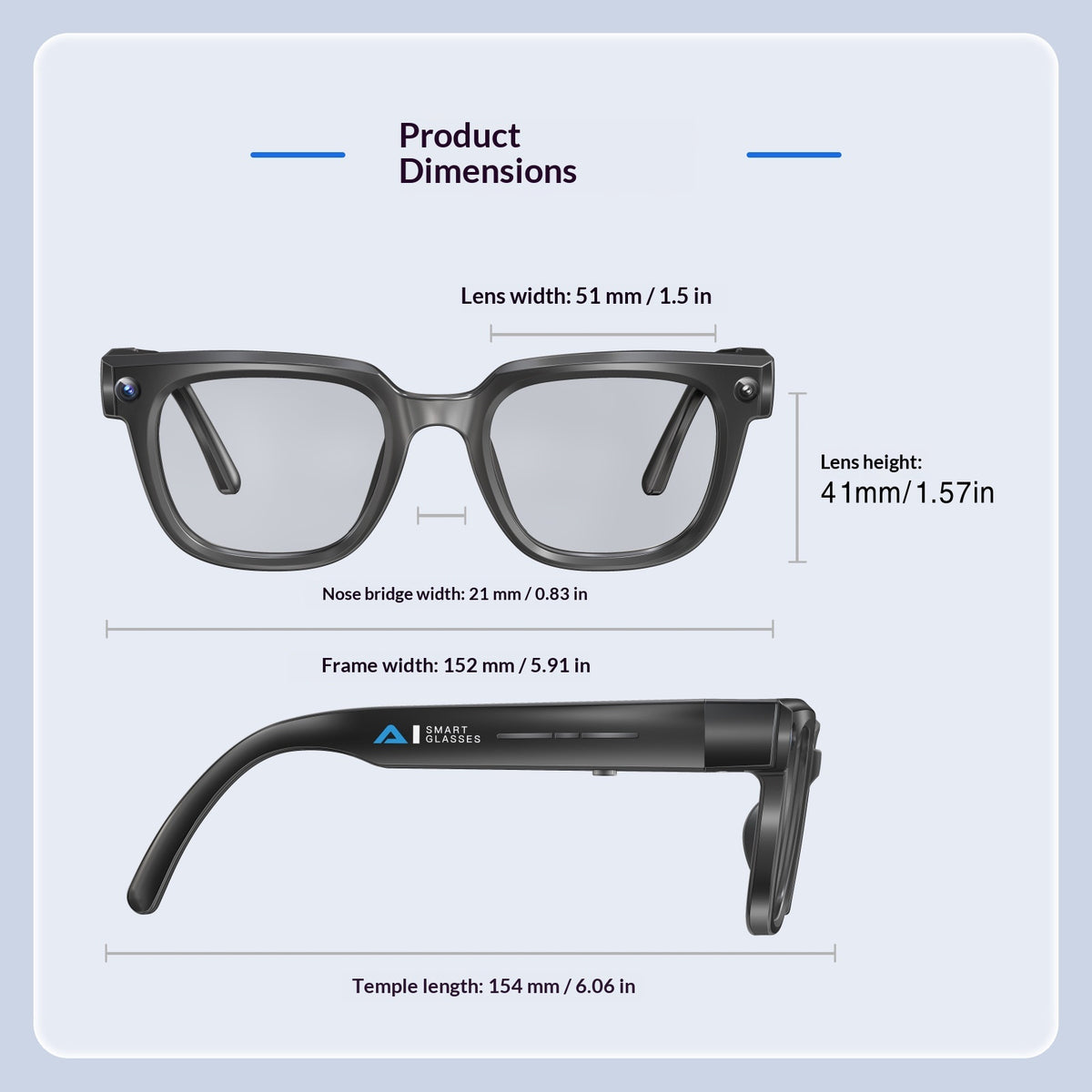 Lunettes intelligentes avec traduction en temps réel et appels vidéo HD