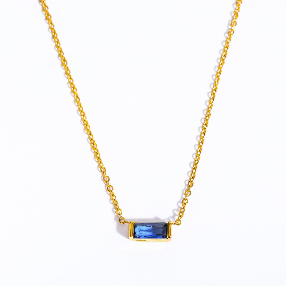 Collier avec pierre de naissance en zircon – 12 mois au choix