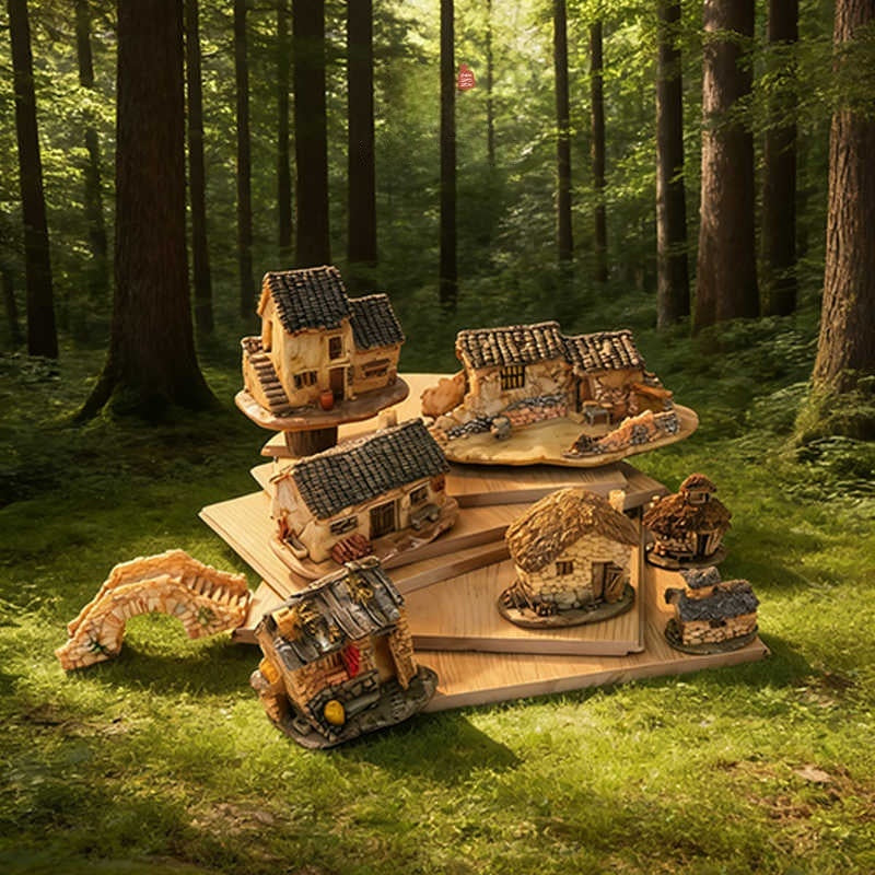 Maison Miniature en Résine pour Bonsaï - Décoration Aquarium Terrarium