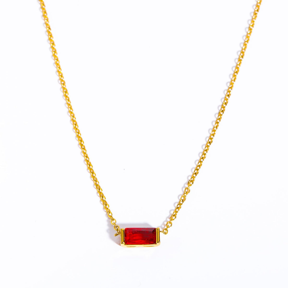 Collier avec pierre de naissance en zircon – 12 mois au choix