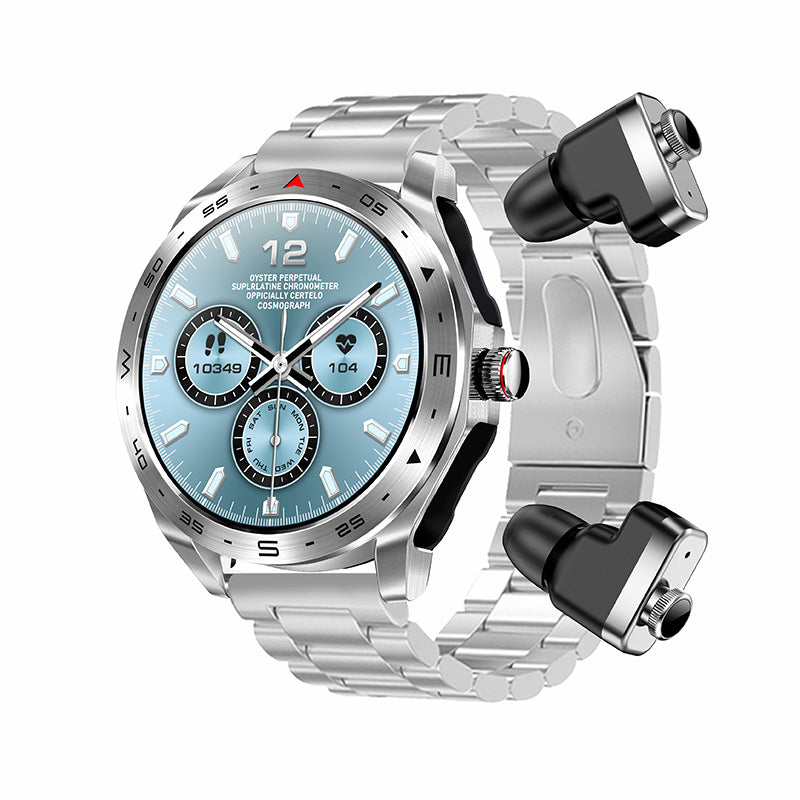 Montre intelligente T95 2-en-1 avec écouteurs TWS et appels Bluetooth