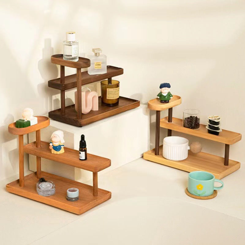 Coiffeuse Bois Multi-Niveaux Simple - Maison